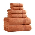 thumbnail image 1 of Superior Egyptian Cotton Absorbent 6-Piece Caramel Brown Towel Set, 1 of 13