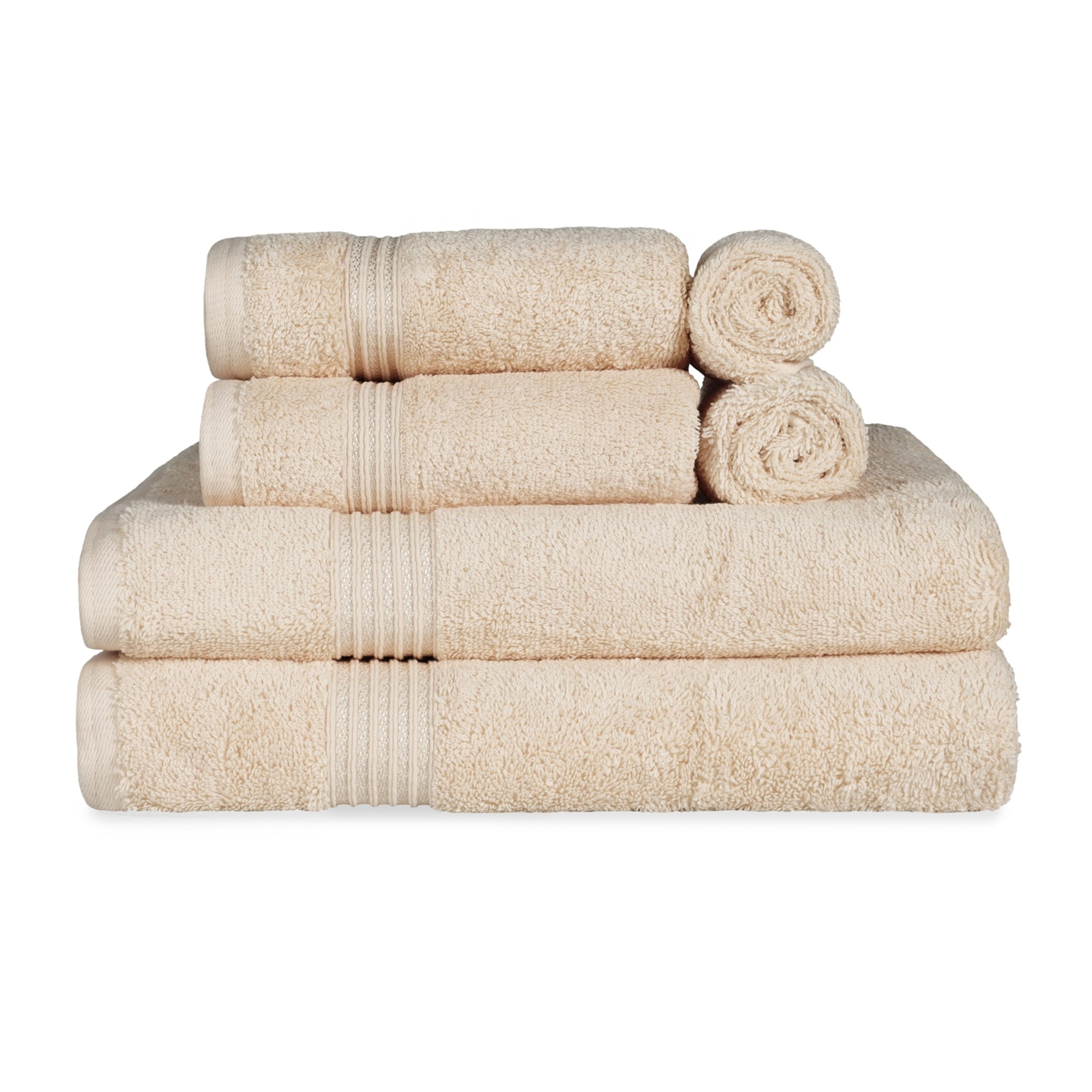 Bath Towels, Pack of 1, Egyptian Cotton Towel, 100% Cotton 13*30Inch Highly  Absorbent (Beige)By TORUBIA