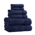 thumbnail image 1 of Superior Egyptian Cotton Absorbent 6-Piece Navy Blue Towel Set, 1 of 13