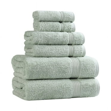 Superior Egyptian Cotton Absorbent 6-Piece Sage Towel Set