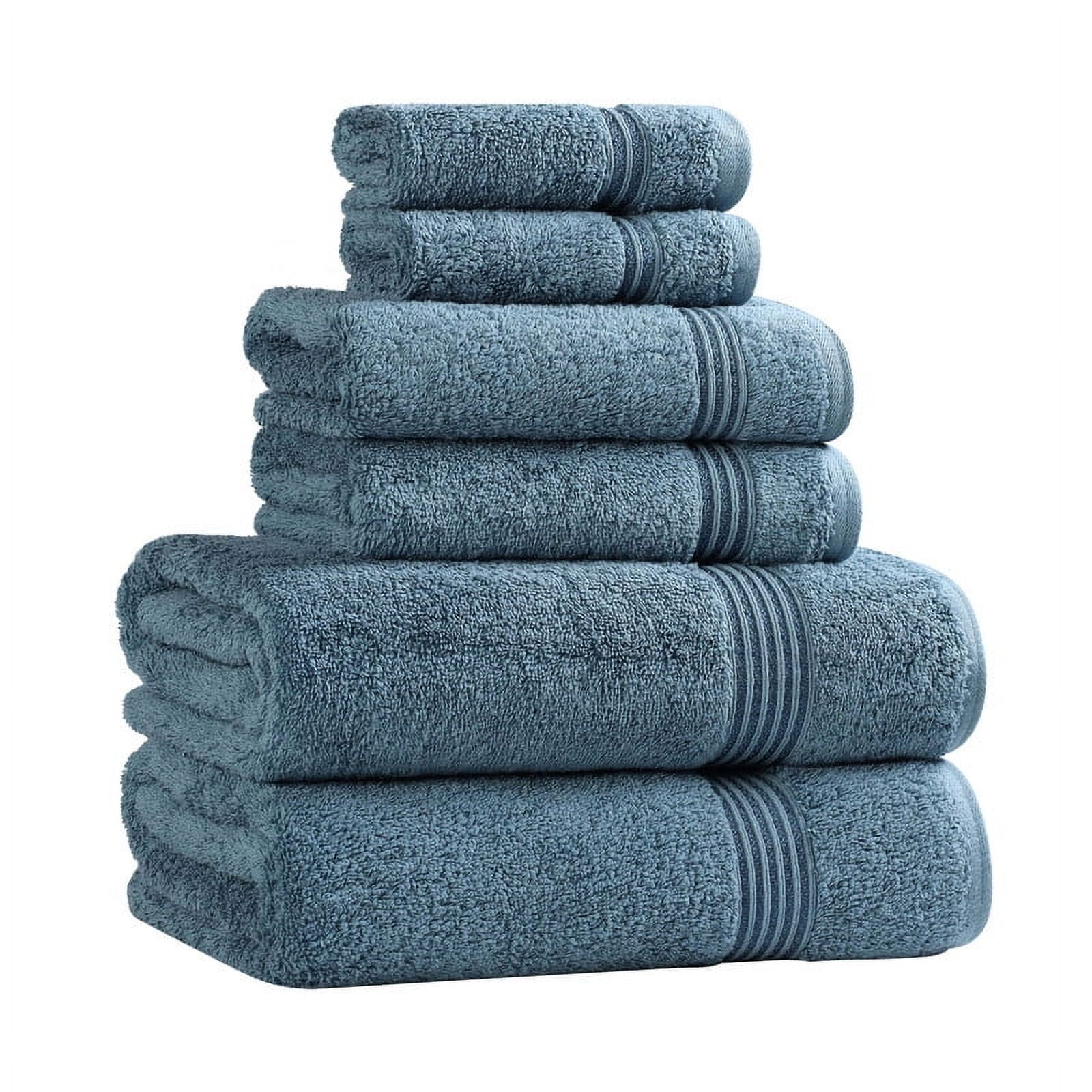 Superior Egyptian Cotton Absorbent 6-Piece Sapphire Towel Set - Walmart.com