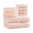 thumbnail image 1 of Superior Egyptian Cotton Absorbent 8-Piece Peach Towel Set, 1 of 13