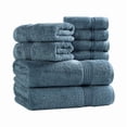 thumbnail image 1 of Superior Egyptian Cotton Absorbent 8-Piece Sapphire Towel Set, 1 of 13