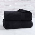 thumbnail image 1 of Superior Egyptian Cotton Absorbent Black Bath Towel Set of 2, 1 of 15