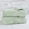 thumbnail image 1 of Superior Egyptian Cotton Absorbent Sage Bath Sheet Set of 2, 1 of 15