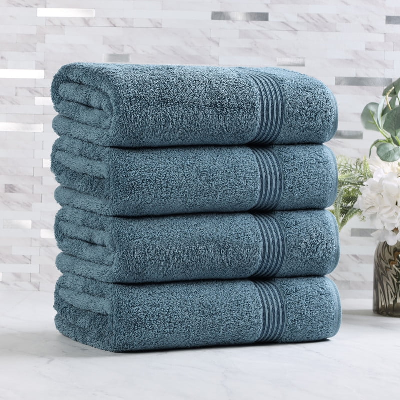 Superior Egyptian Cotton Absorbent Sapphire Bath Towel Set of 4