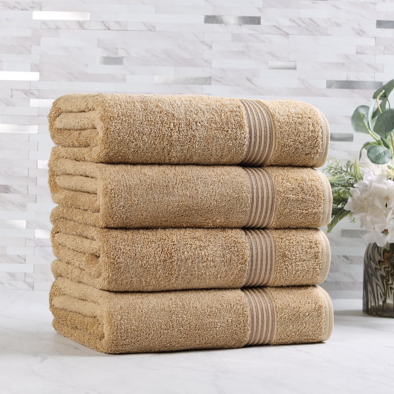 Superior Egyptian Cotton Absorbent Toast Bath Towel Set of 4