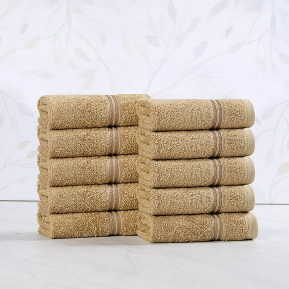 Superior Egyptian Cotton Absorbent Toast Face Towel Set of 10