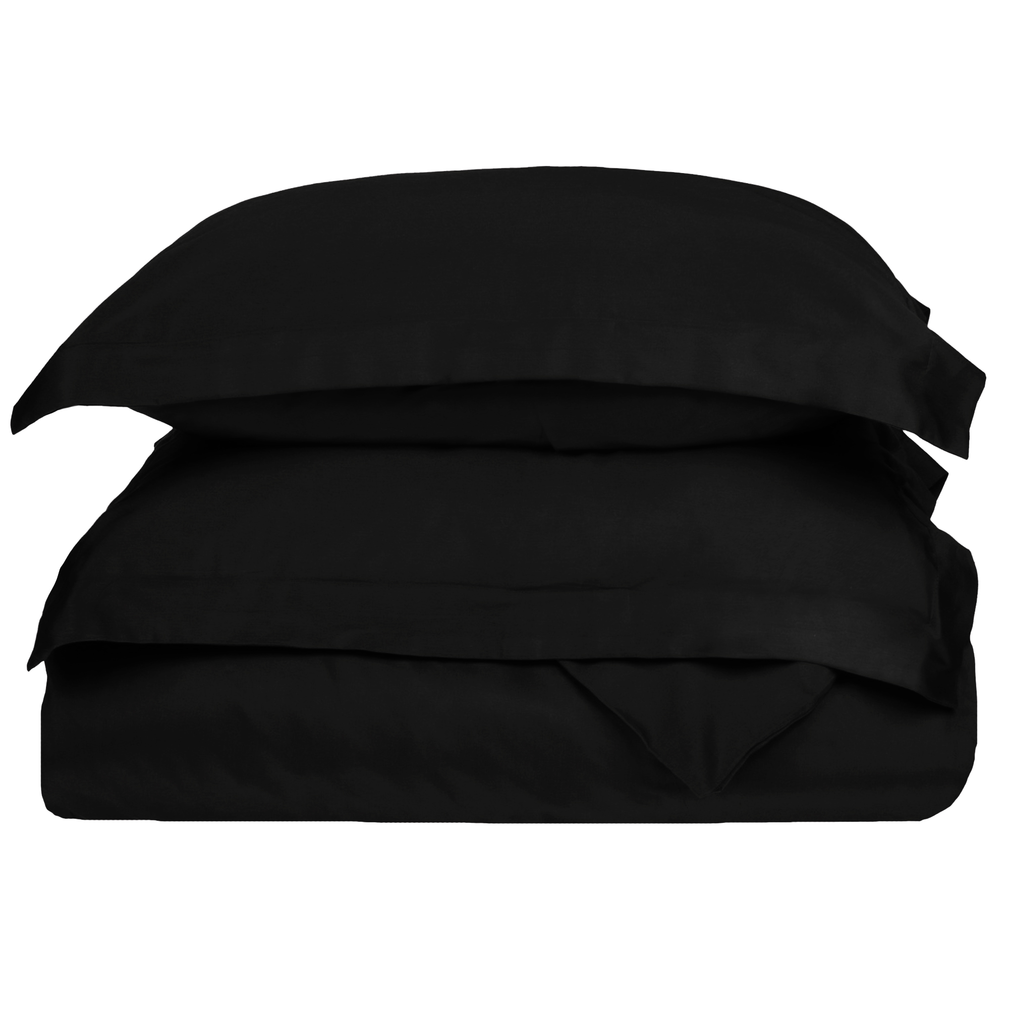Superior Egyptian Cotton Duvet Cover Set, Full/ Queen, Black