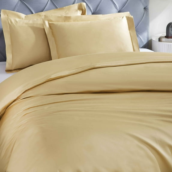 Superior Egyptian Cotton Duvet Cover Set, Full/ Queen, Gold