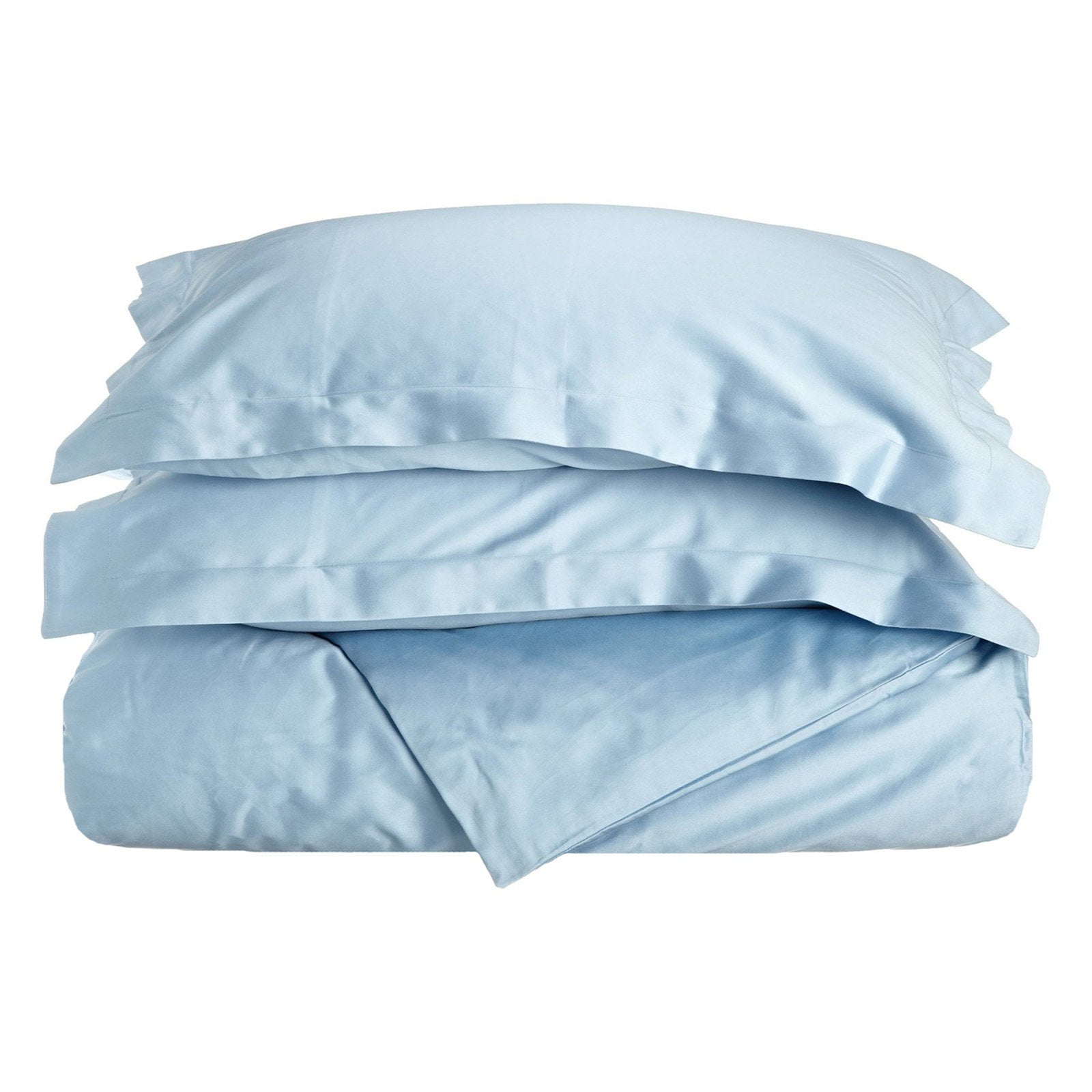 Superior Egyptian Cotton Duvet Cover Set, Full/ Queen, Light Blue