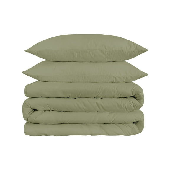 Superior Egyptian Cotton Duvet Cover Set, Full/ Queen, Sage