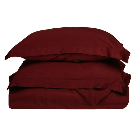 Superior Egyptian Cotton Duvet Cover Set, Twin, Burgundy