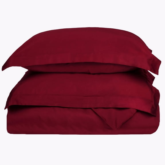 Superior Egyptian Cotton Duvet Cover Set, Twin, Burgundy