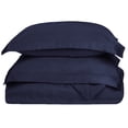 thumbnail image 1 of Superior Egyptian Cotton Duvet Cover Set, Twin, Navy Blue, 1 of 6