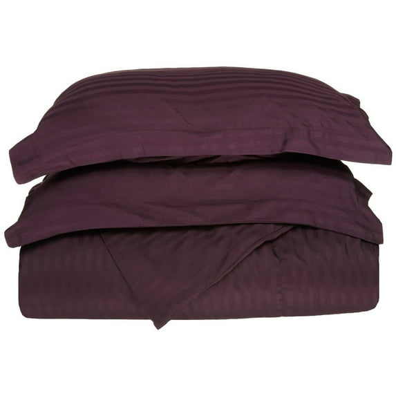 Superior Egyptian Cotton Duvet Cover Set, Twin, Plum
