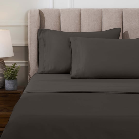 Superior 1000 Thread Count Egyptian Cotton Sheet Set, Deep Pocket Bed Sheets, Full, Charcoal