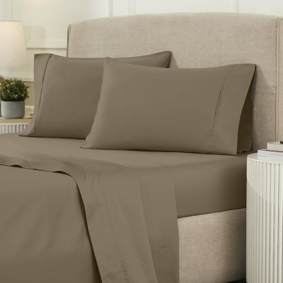 Superior Egyptian Cotton Eco-Friendly 1200 TC Sheet Set, California King, Taupe