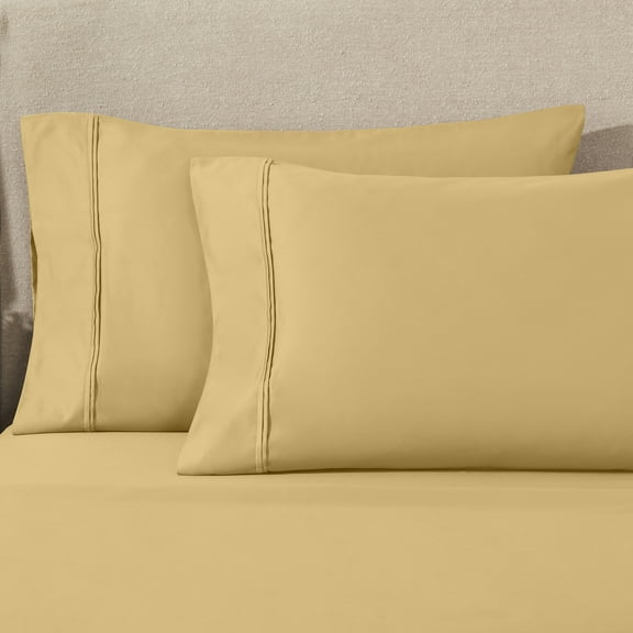 Superior Egyptian Cotton Eco-Friendly 1200 TC Sheet Set, Full, Gold