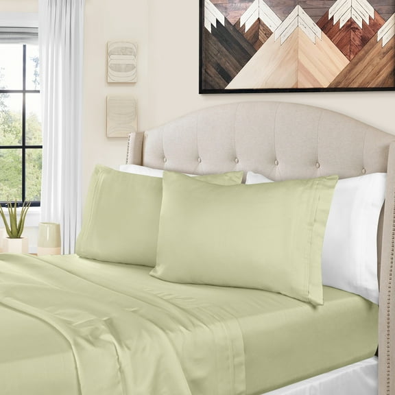Superior Egyptian Cotton Deep Pocket 1500 TC Sheet Set, California King, Sage