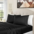 thumbnail image 1 of Superior Egyptian Cotton Deep Pocket 1500 TC Sheet Set, Queen, Black, 1 of 4