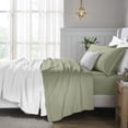 thumbnail image 1 of Superior Egyptian Cotton Deep Pocket 650 TC Sheet Set, Full, Sage, 1 of 9
