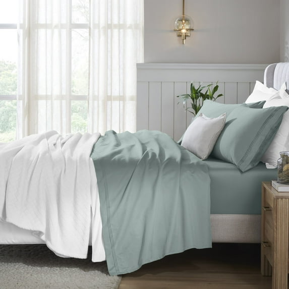 Superior Egyptian Cotton Deep Pocket 650 TC Sheet Set, Queen, Teal