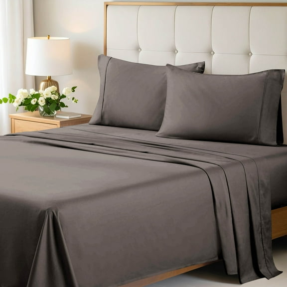 Superior Egyptian Cotton Eco-Friendly 700 TC Sheet Set, California King, Gray