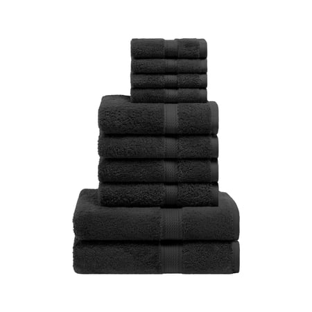 Superior 800 GSM Egyptian Cotton 10-Piece Towel Set, Soft Ultra Absorbent Towels, Stone