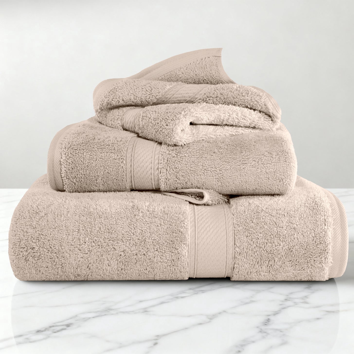 Superior 800 GSM Egyptian Cotton 8-Piece Towel Set, Soft Ultra Absorbent Towels, Chocolate