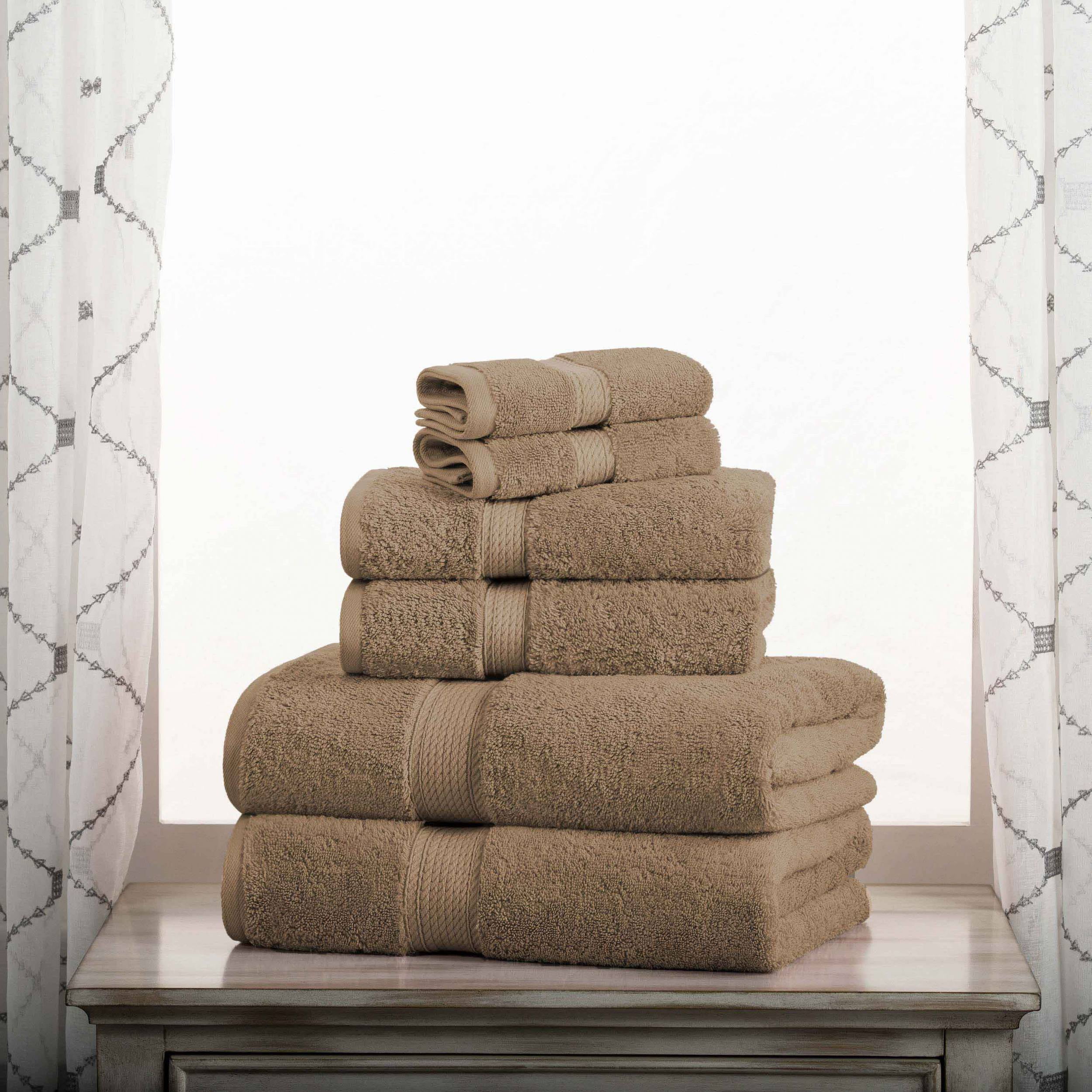 Luxury Latte Egyptian Cotton 6-Piece Towel Set
