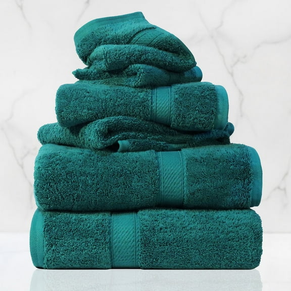 Superior 800 GSM Egyptian Cotton 6-Piece Heavyweight Towel Set, Teal