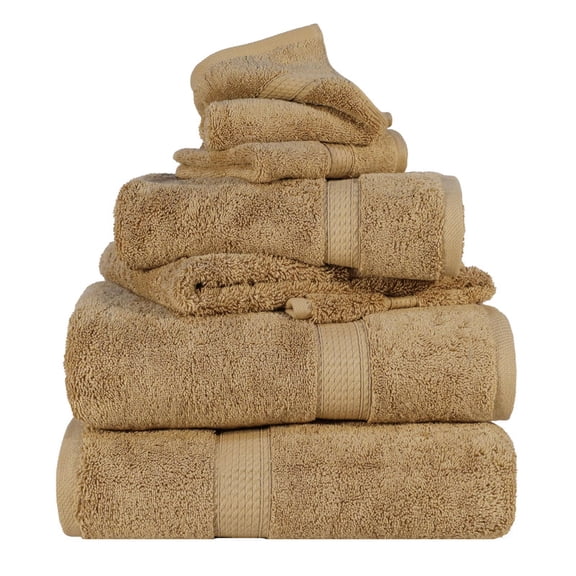 Superior Egyptian Cotton Heavyweight 6-Piece Towel Set, Toast