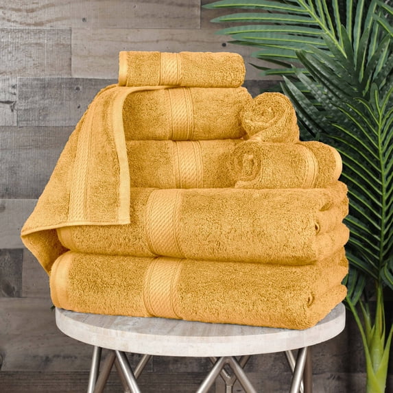 Superior 800 GSM Egyptian Cotton 6-Piece Face Towel Set, Soft Ultra Absorbent Towels, Turquoise