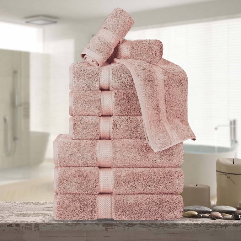 新品未使用 pois towel touch knit Black 黒 Superior Egyptian Cotton Plush 9-Piece Towel Set, Muted Mauve