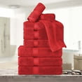 thumbnail image 1 of Superior 800 GSM Egyptian Cotton 9-Piece Heavyweight Towel Set, Red, 1 of 10