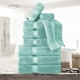 thumbnail image 1 of Superior 800 GSM Egyptian Cotton 9-Piece Heavyweight Towel Set, Sea Foam, 1 of 10