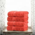 thumbnail image 1 of Superior 800 GSM Egyptian Cotton Heavyweight Bath Towel Set of 4, Coral, 1 of 10