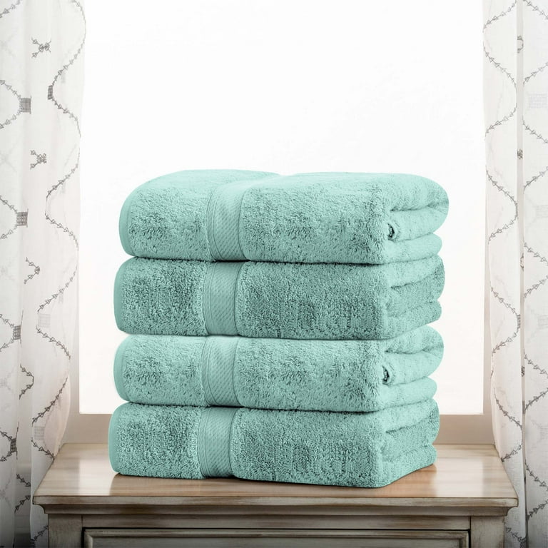 Superior Egyptian Cotton Heavyweight Bath Towel Set of 4 Sea Foam Walmart