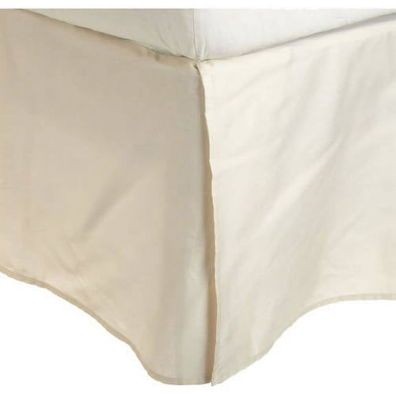 Superior Egyptian Cotton Solid Bed Skirt, Twin, Ivory