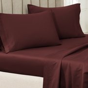 Superior Egyptian Cotton Solid Pillowcase Set, King, Burgundy