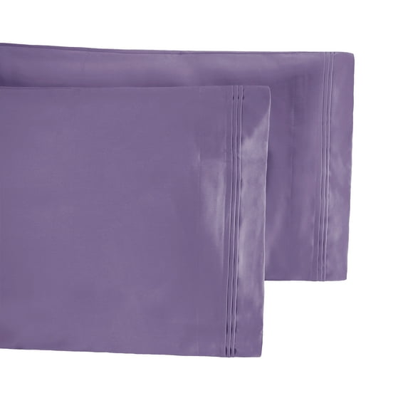 Superior Egyptian Cotton Solid Pillowcase Set, King, Wisteria