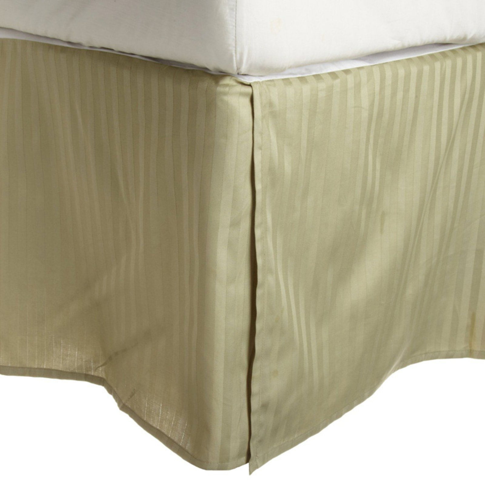 Superior Egyptian Cotton Stripe Bed Skirt, King Sage