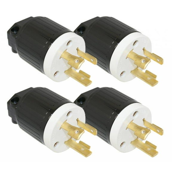 Superior Electric (4 Pack) 30 Amps, 125V, Twist Lock 3-Wire Plug - YGA024-4PK