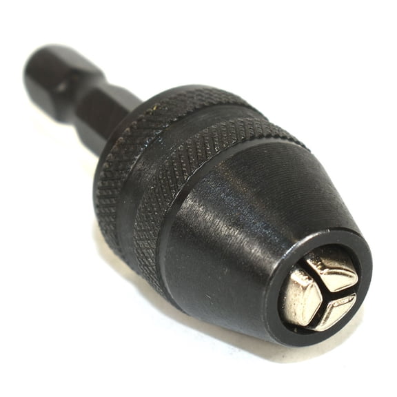 Superior Electric J018 Mini (1/32" to 5/32") Keyless Drill Chuck with 1/4" Quick-Change Hex Shank Adapter