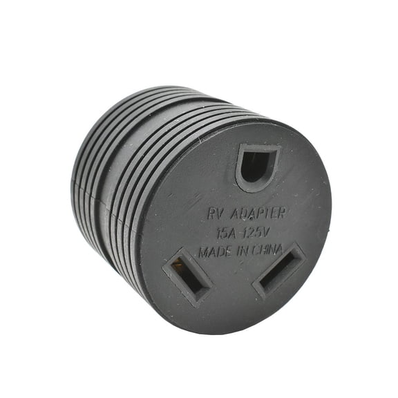 Superior Electric RVA1517 15 Amp Male NEMA 5-15P to 30 Amp Female NEMA TT-30R Adapter Plug (Round)