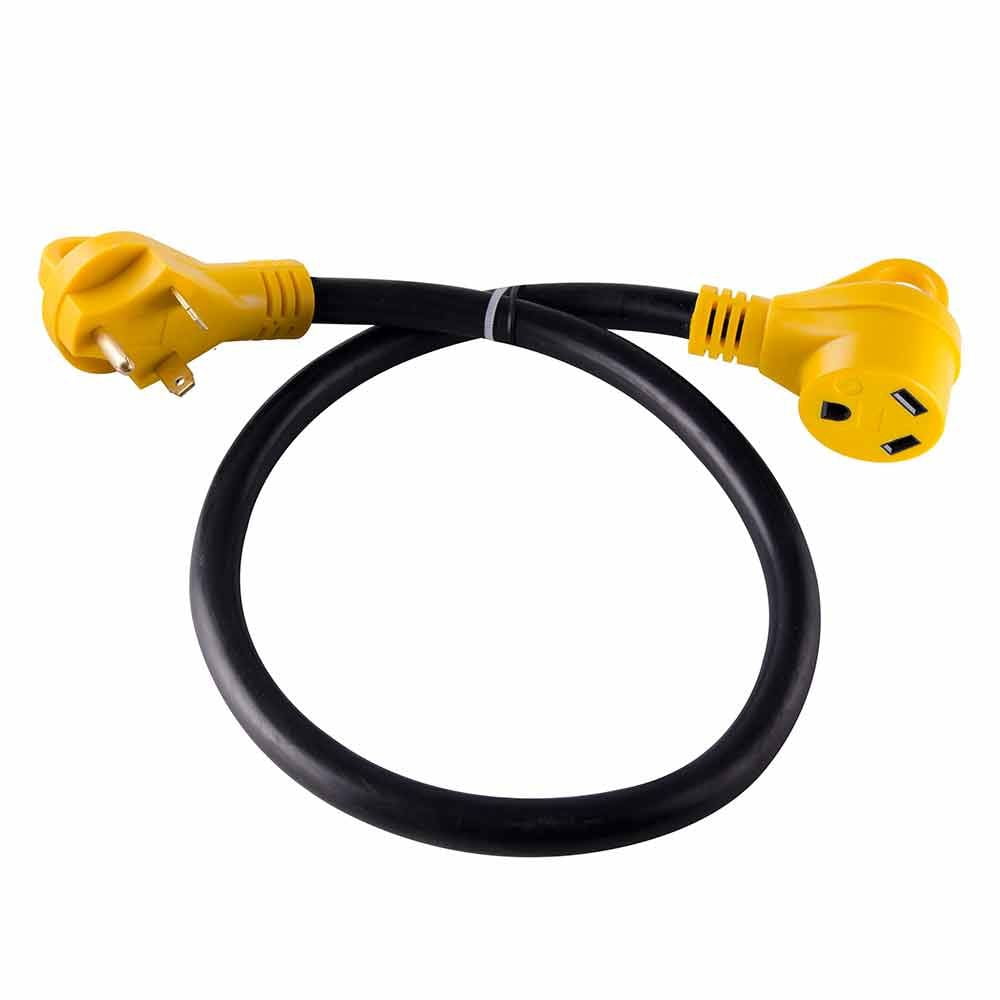 Superior Electric RVA1528 50 ft. 30 Amp NEMA TT-30R RV Extension Cord Plug NEMA TT-30P W/Handle