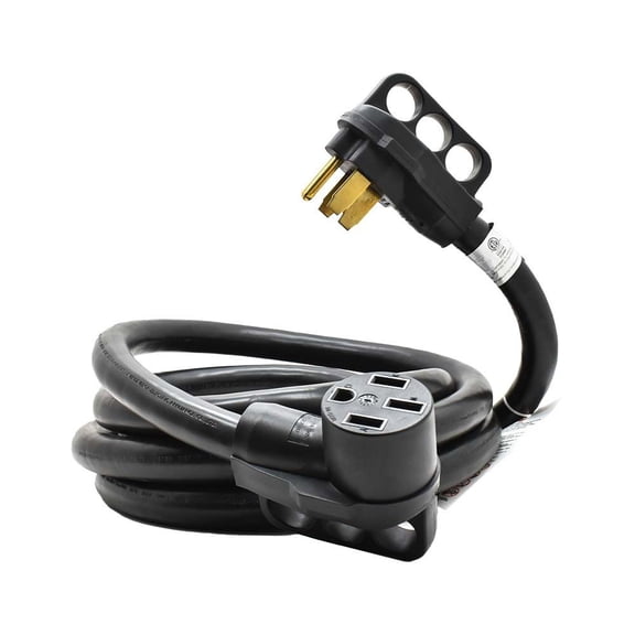 Superior Electric RVA1534 6 Gauge 15 ft Black 1 Outlet RV Extension Cord
