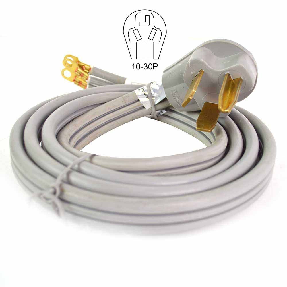 Superior Electric RVA1560 3-Wire 30 Amp Dryer Cord NEMA 10-30P, SRDT 10AWG/3, 6ft