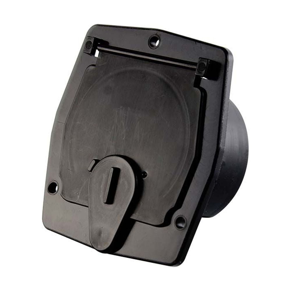 Superior Electric RVA1573 Basic Square Electric Cable Hatch for 30 Amp Cord - Black
